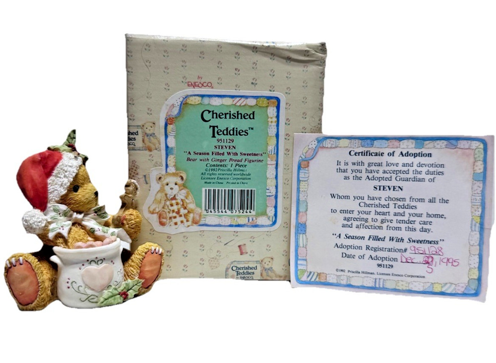 Cherished Teddies ~951129~ Filled With Sweetness Steven - Ginger Bread 1992